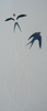 SWALLOWS IN FLIGHT 2009 // VITREOUS ENAMEL ON STEEL // 20cm x 45cm